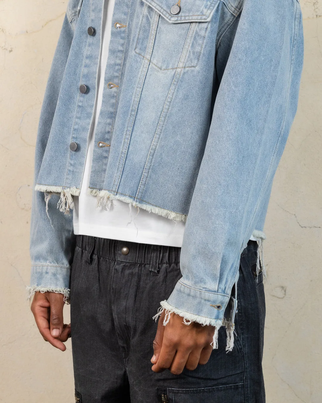 404 Riptide Cropped Jacket Blue Wash