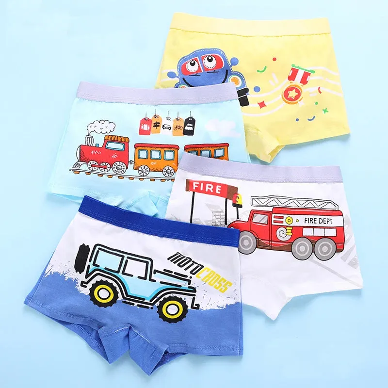 4PCs Set Engineering Adventure Underwear Panties