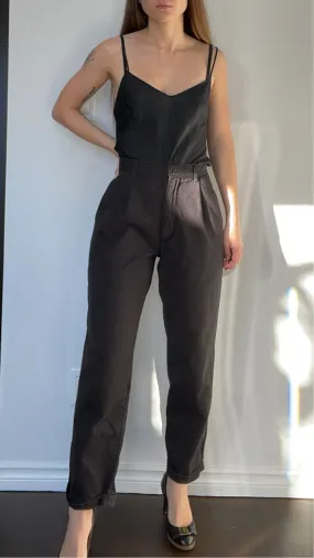 90s Black High-rise Chinos - 31