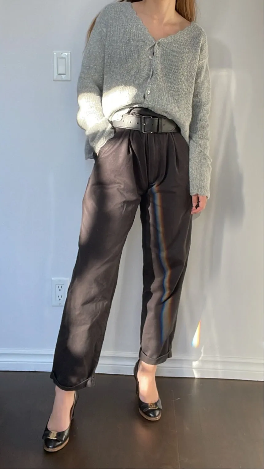 90s Black High-rise Chinos - 31