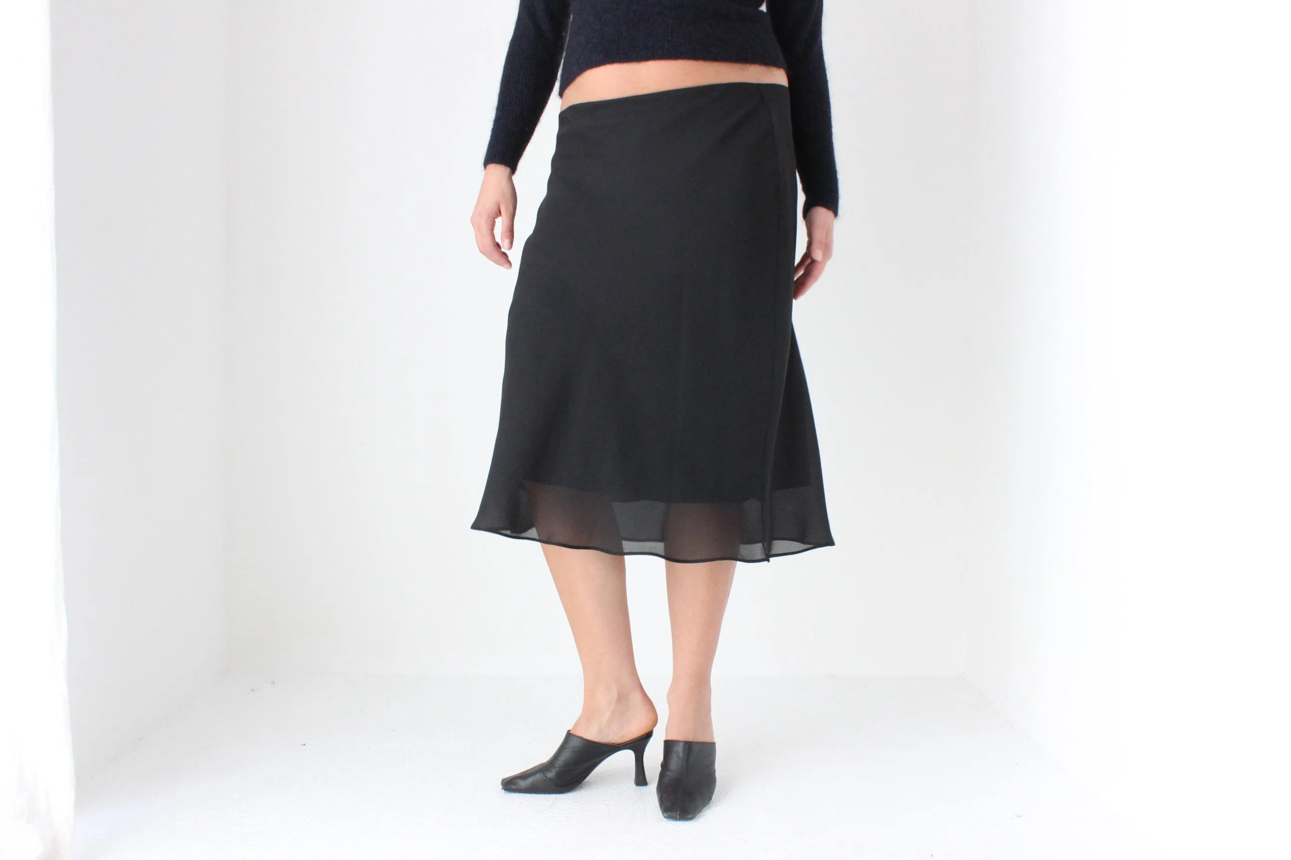 90s Layered Mesh Effortless Slip On Skirt