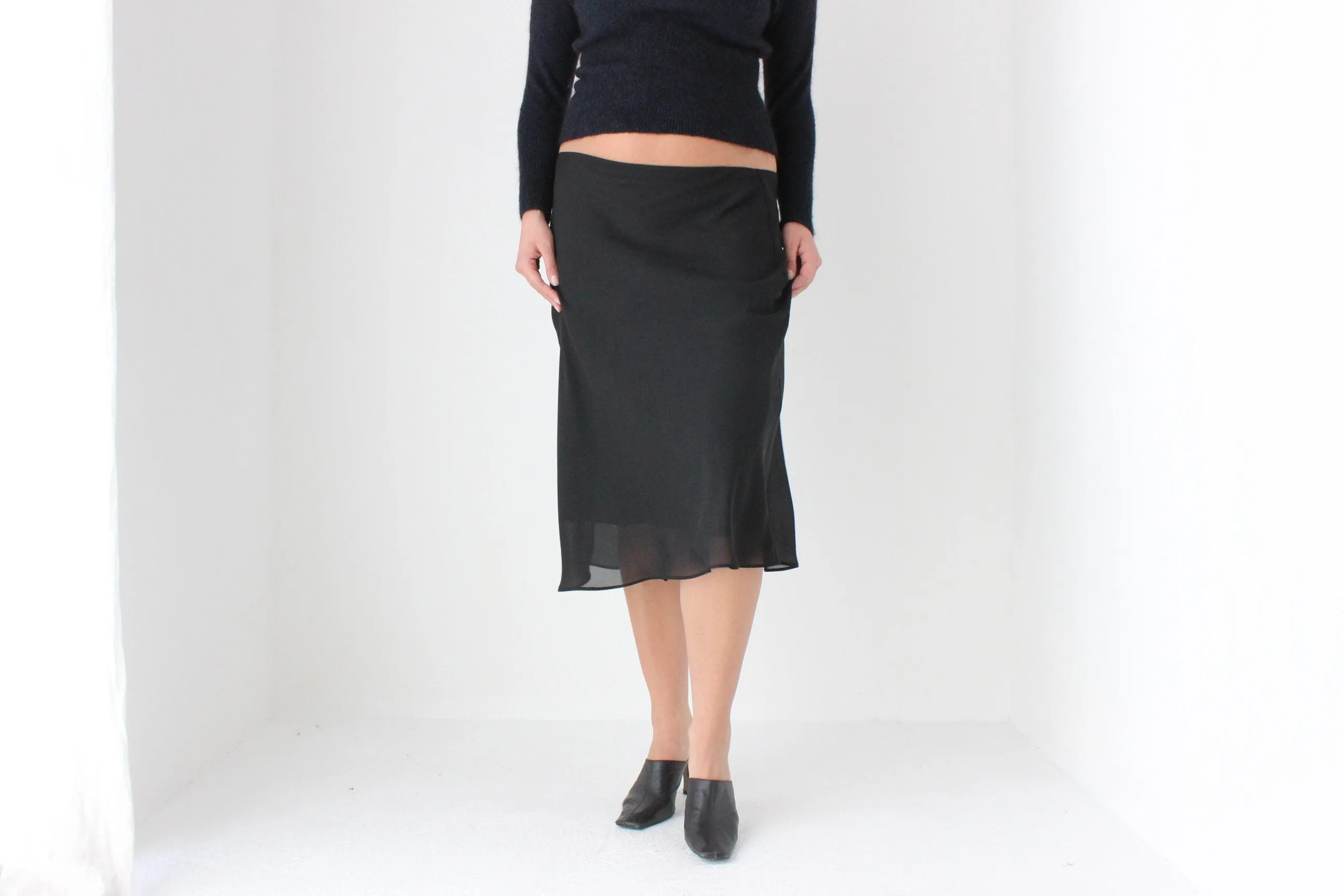 90s Layered Mesh Effortless Slip On Skirt