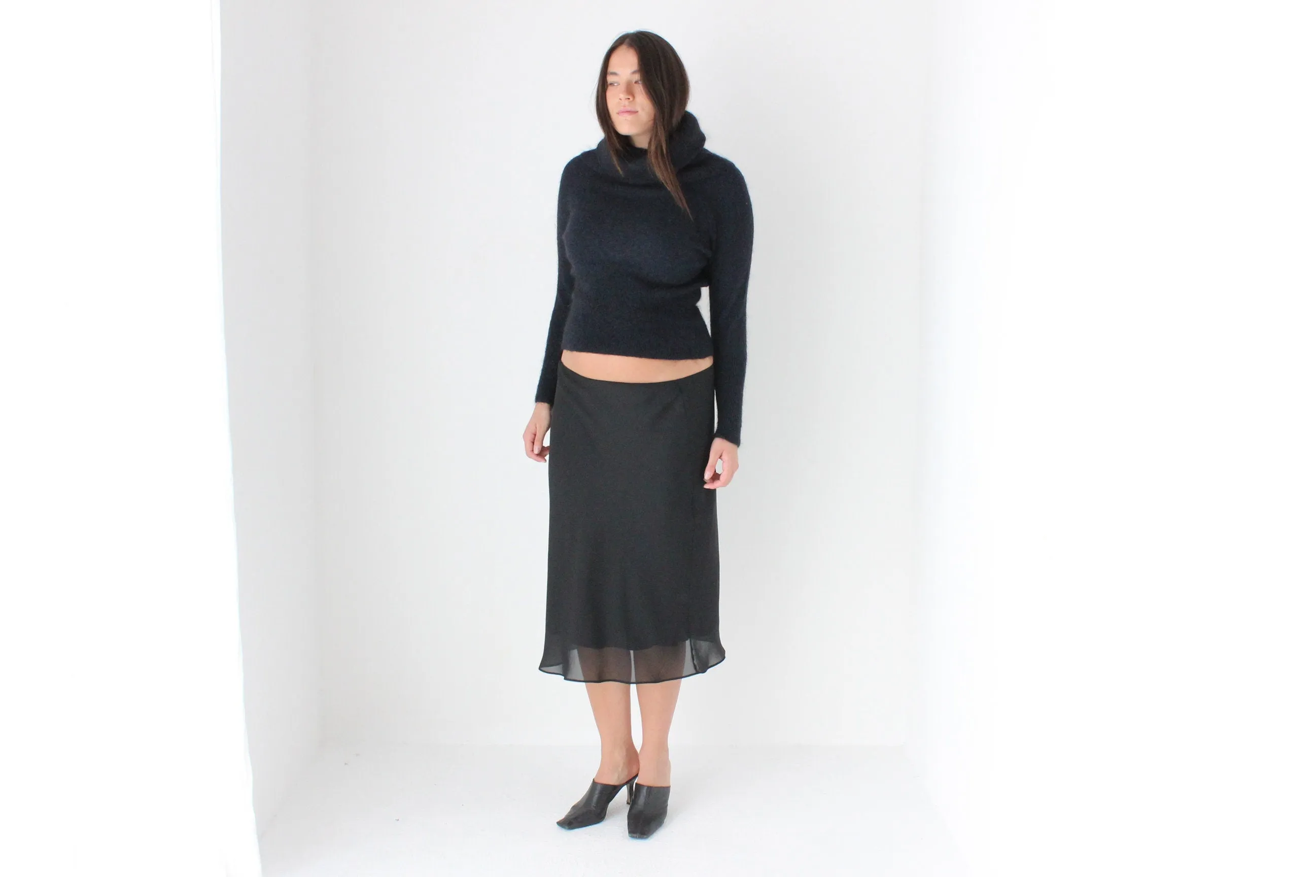 90s Layered Mesh Effortless Slip On Skirt