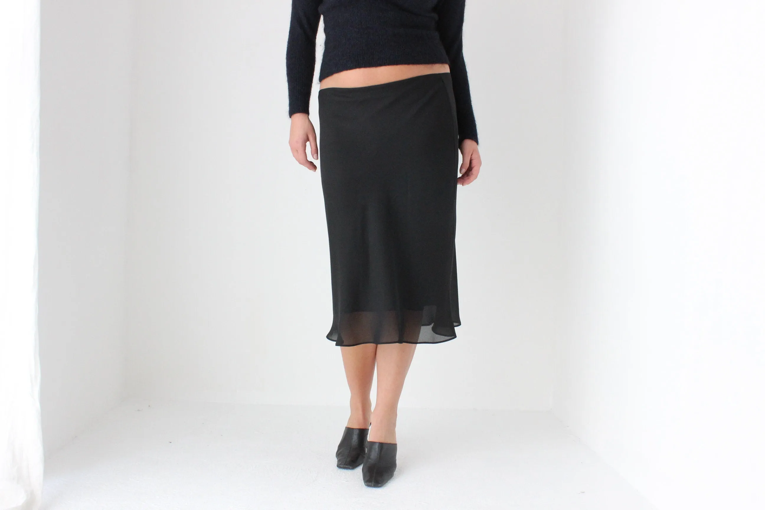 90s Layered Mesh Effortless Slip On Skirt