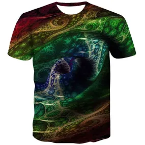 abstract t shirt  Casual shirt 3D personality  Casual fun geometric colorful art art costume man