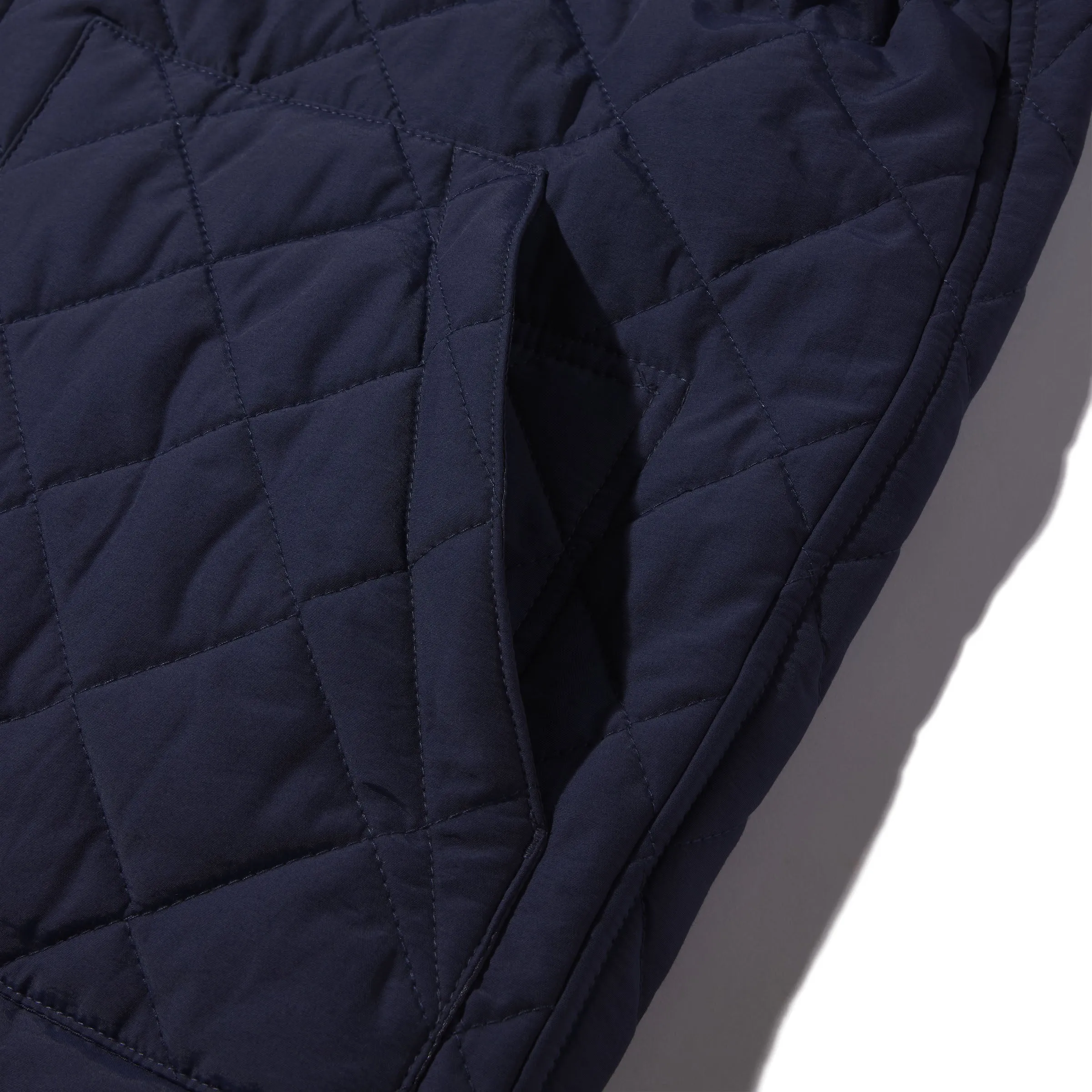 Andes Diamond Quilted Bomber - Navy