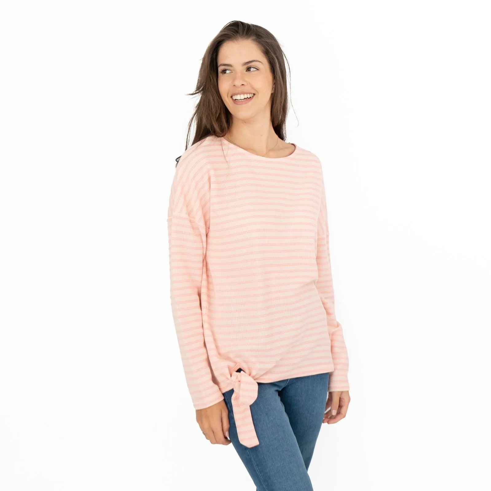 Animal Pink Long Sleeve Stripe Tops