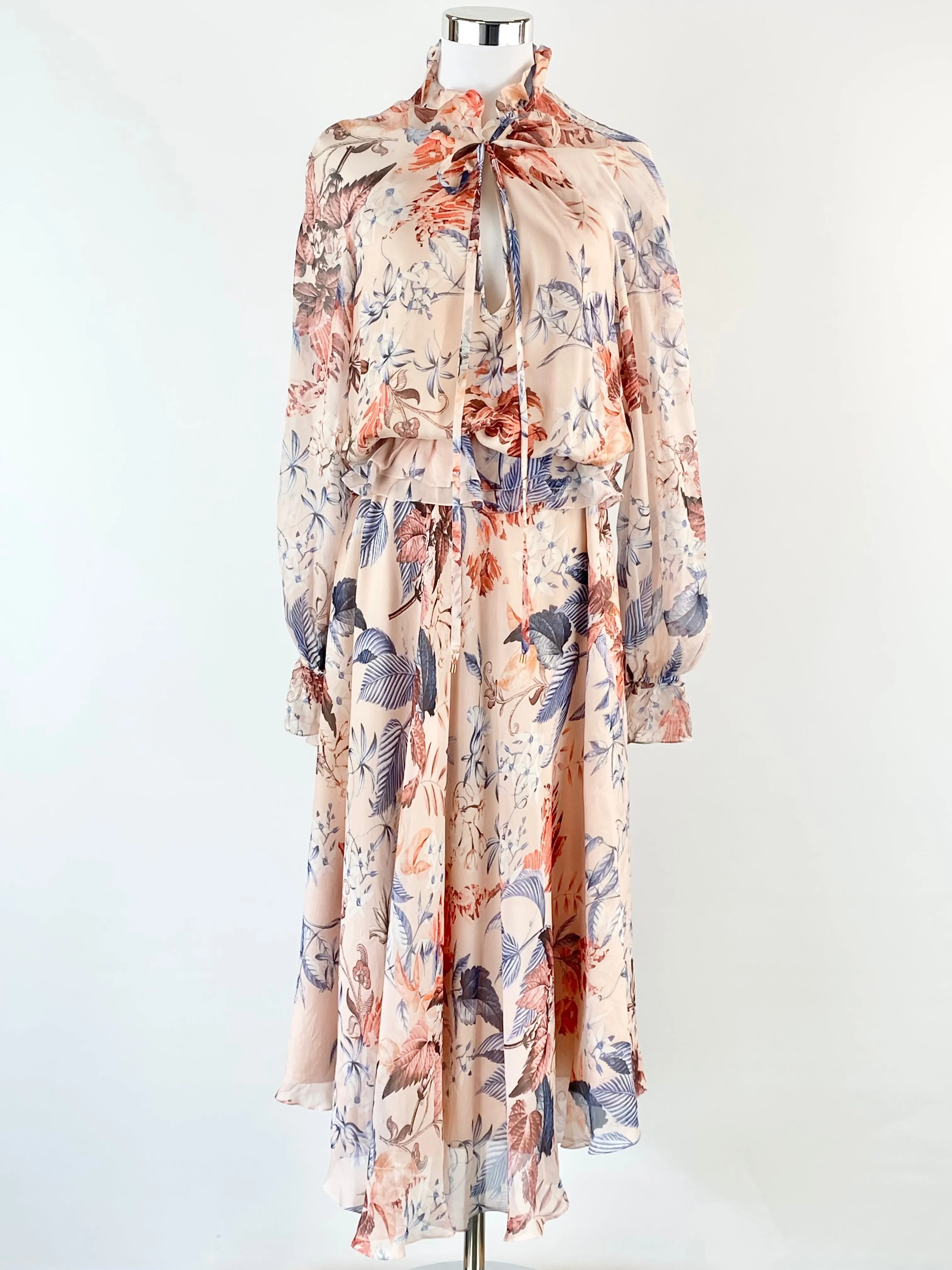 Arlington Milne Peach Floral Layered Dress - AU10