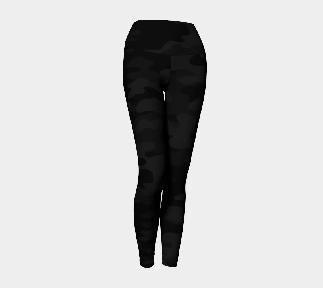 Black Camouflage Yoga Pants