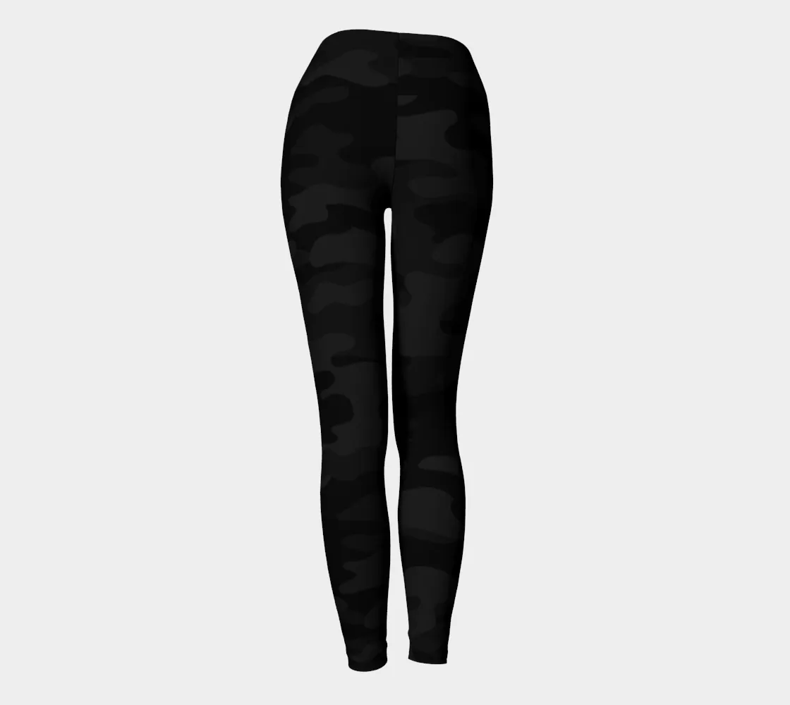 Black Camouflage Yoga Pants