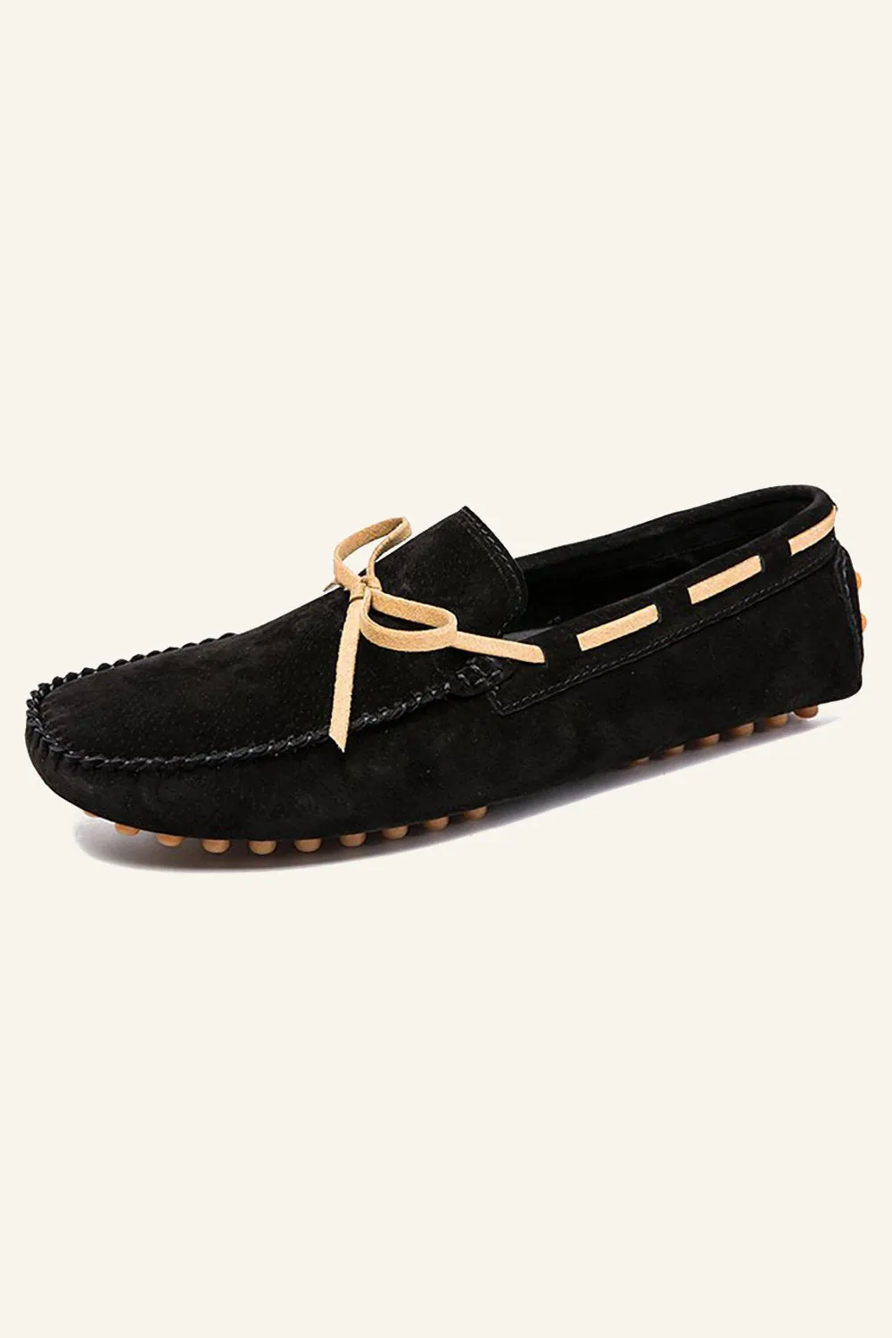 Black Suede Leather Slip-on Men's Shoes