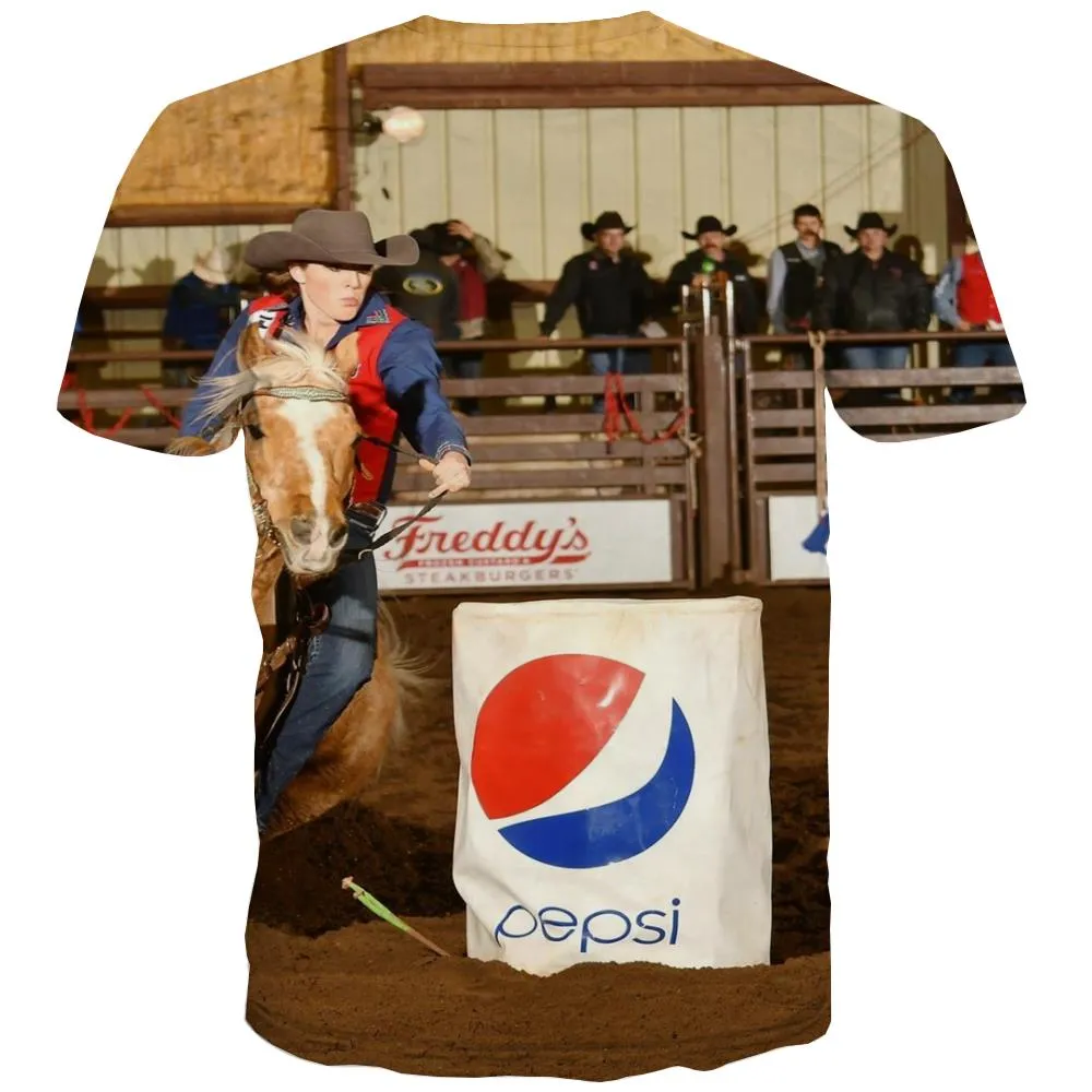 Borse T shirts Men Competition Tshirt Printed Raced Tshirts Novelty Equestrian Tshirts Casual