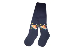 Boy's Cotton Tights - UFO - Navy Blue