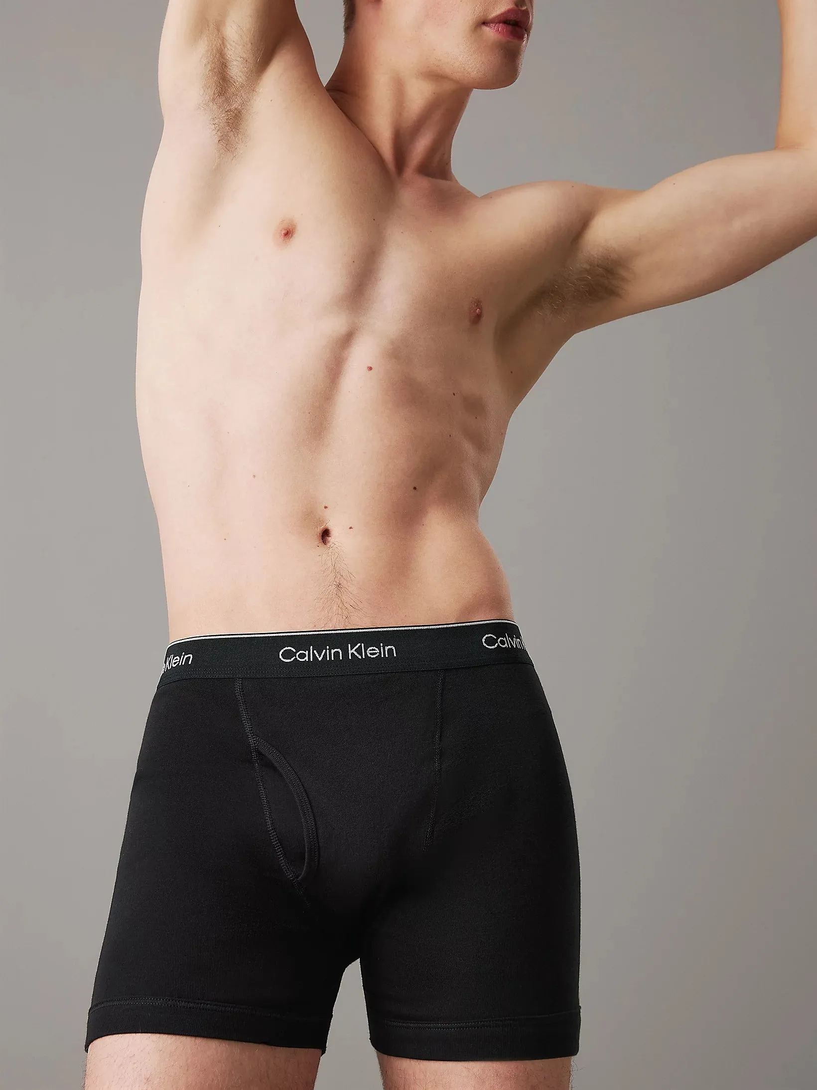 Calvin Klein COTTON CLASSICS Mens 3 Pack Boxer Briefs Black