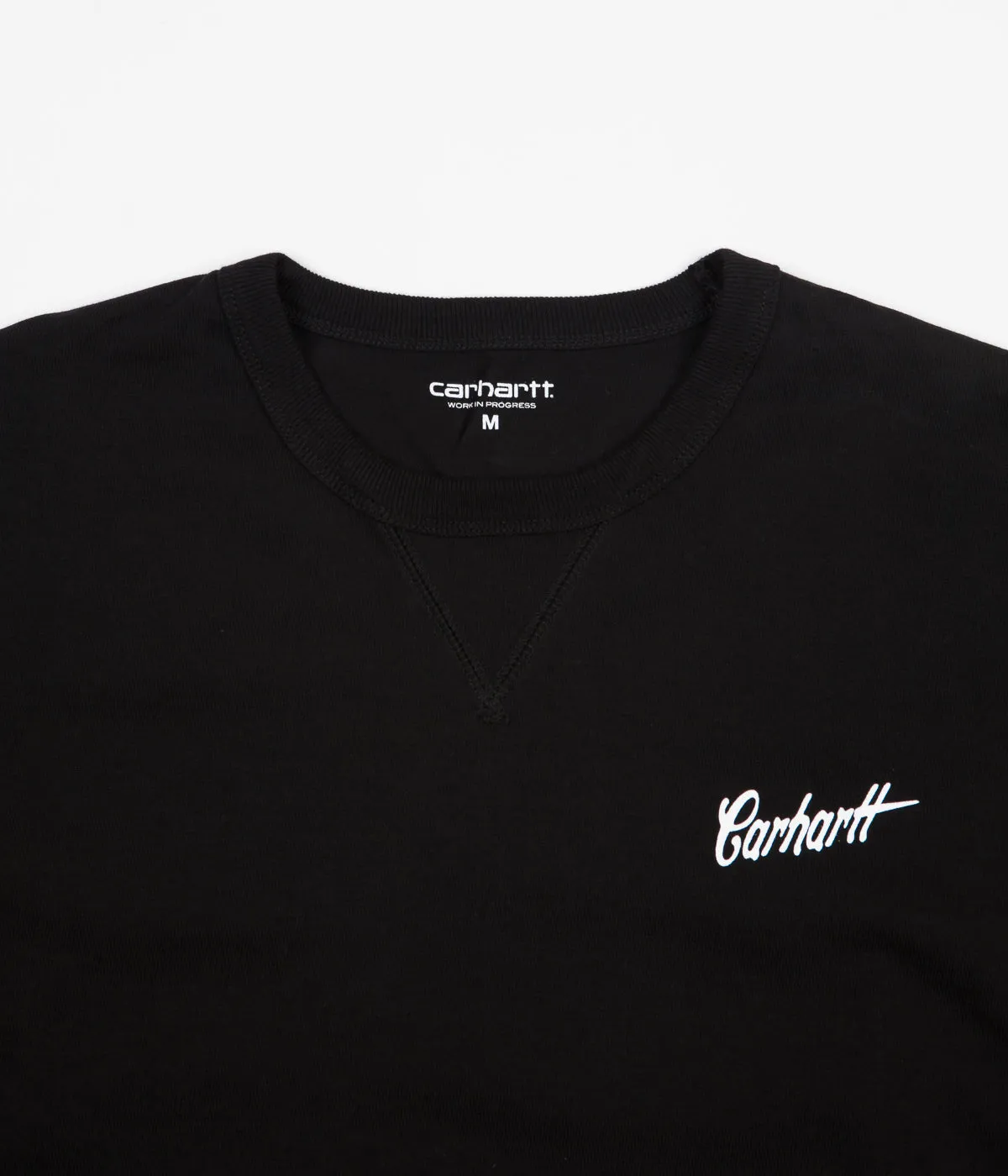 Carhartt Spill Script Long Sleeve T-Shirt - Black / White