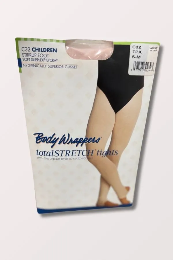 Children's TotalSTRETCH Seamless Stirrup Dance Tights - Theatrical Pink