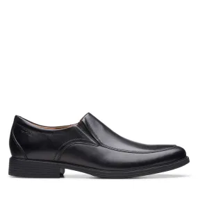 Clarks Men's Whiddon Step Loafers- Black Leather