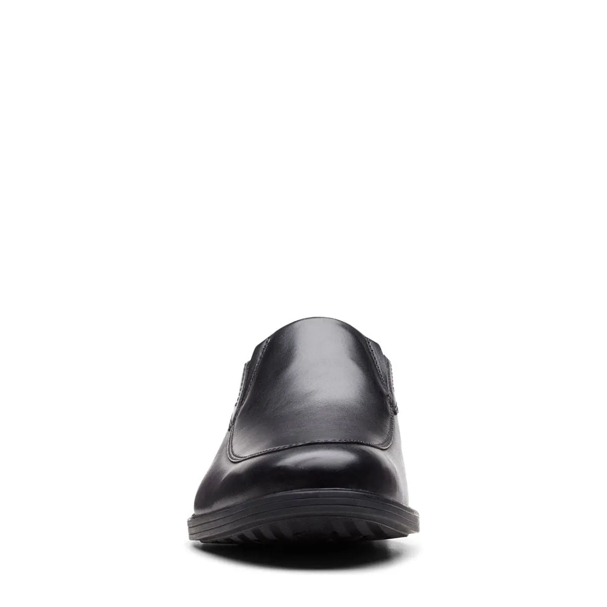 Clarks Men's Whiddon Step Loafers- Black Leather