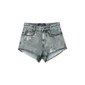 Compass Straight Leg Shorts Gray