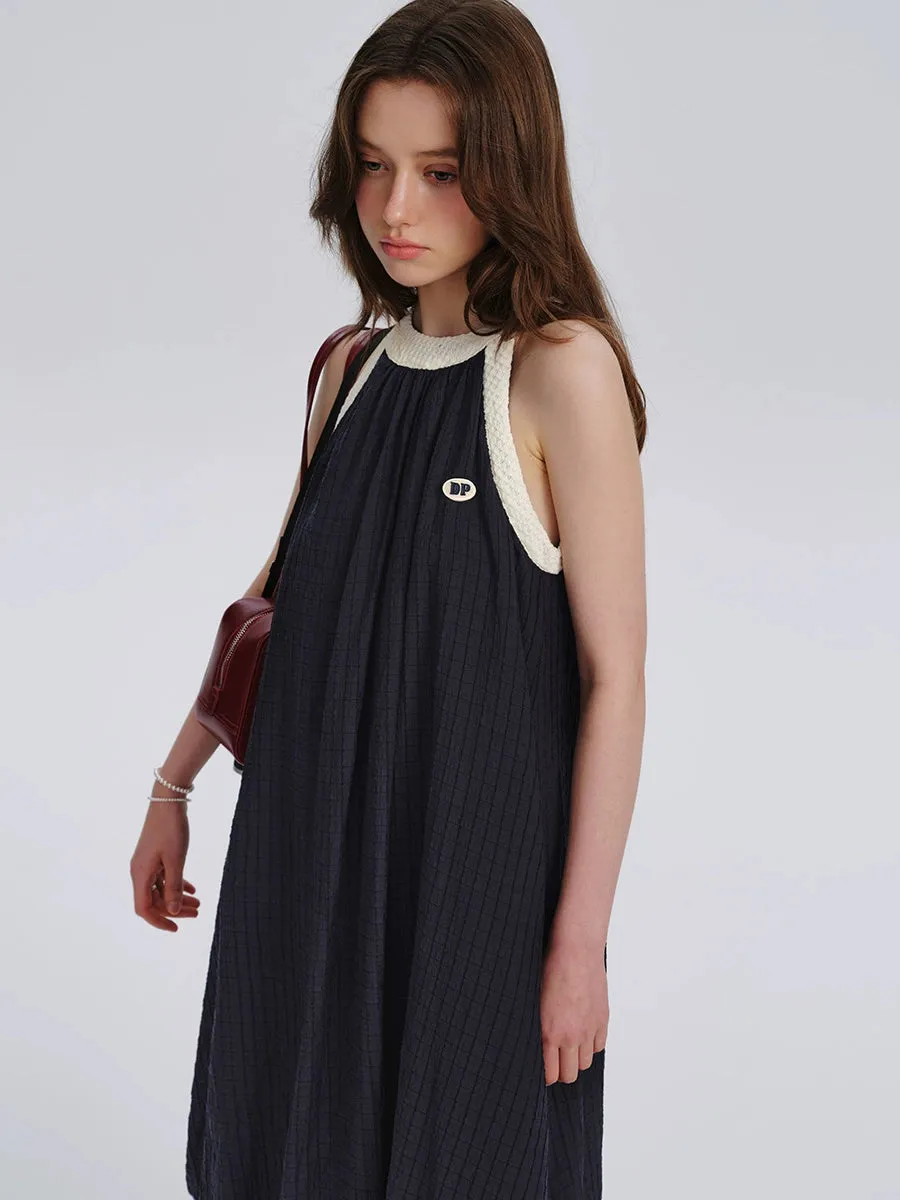 Contrasting Stitch Slip Dress