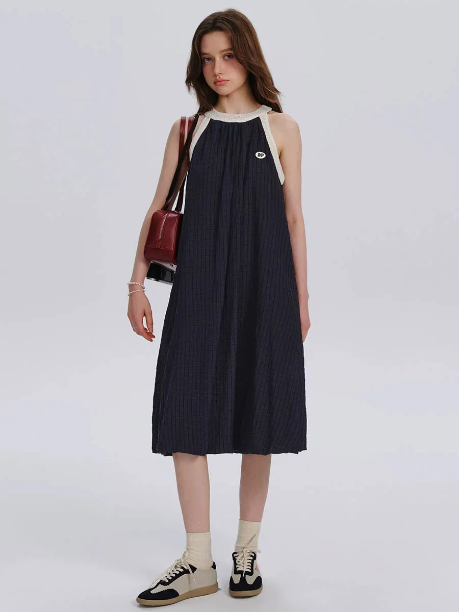 Contrasting Stitch Slip Dress