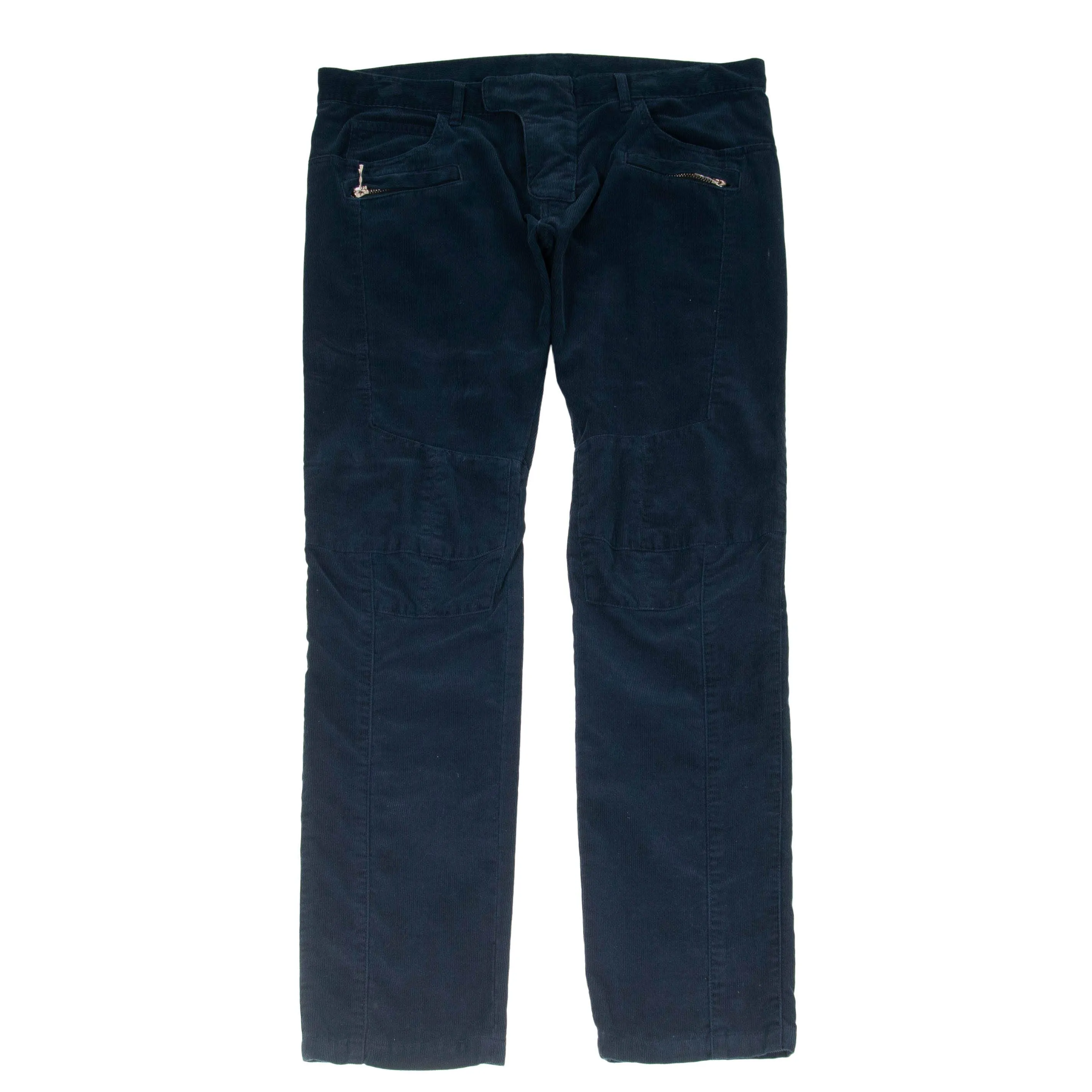 Corduroy Biker Jeans (Navy)