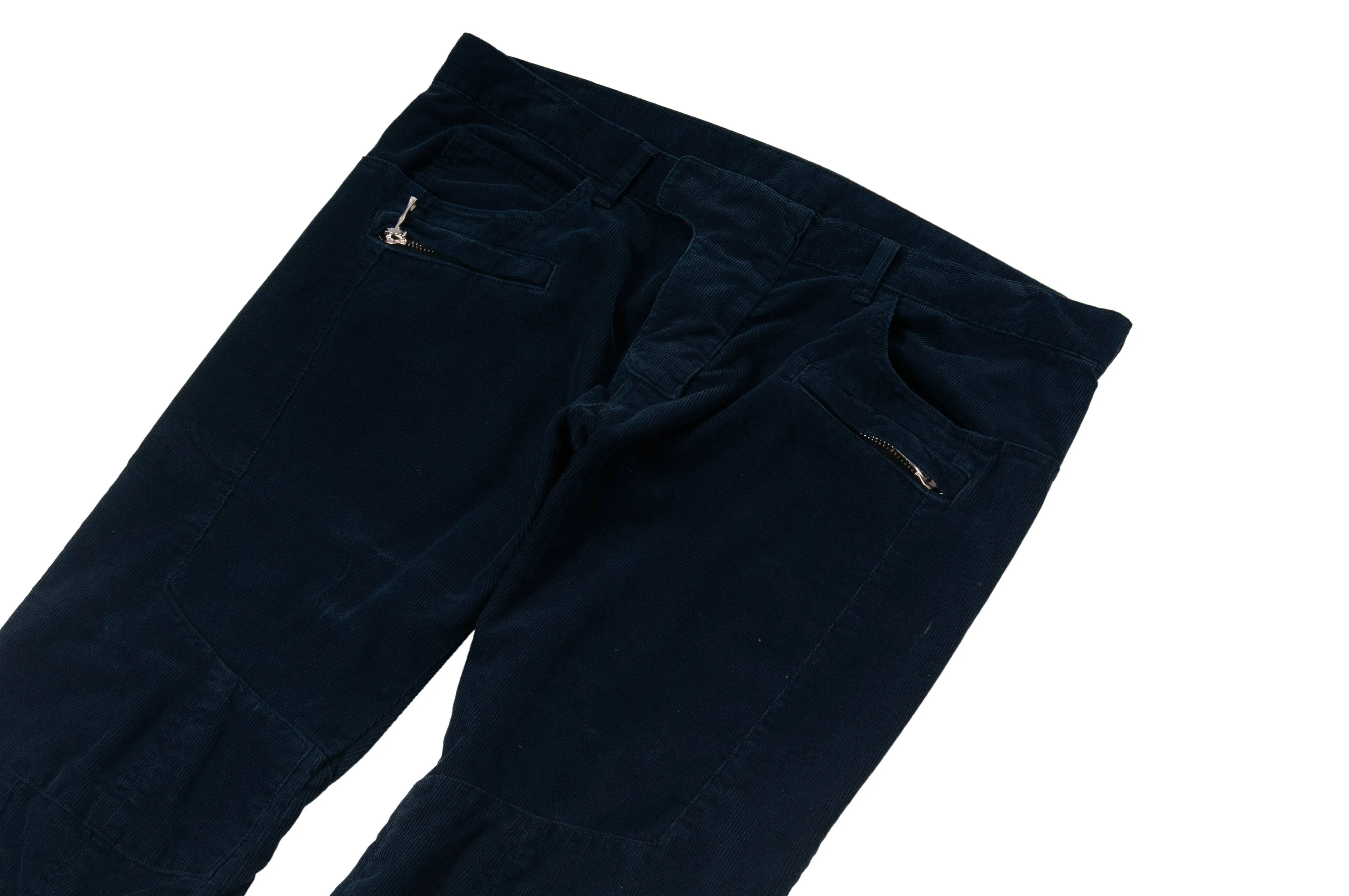 Corduroy Biker Jeans (Navy)