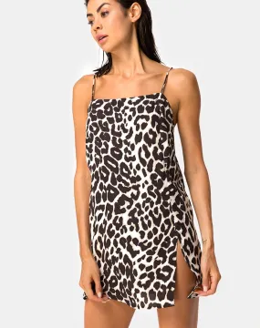 Datista Slip Dress in Oversize Jaguar