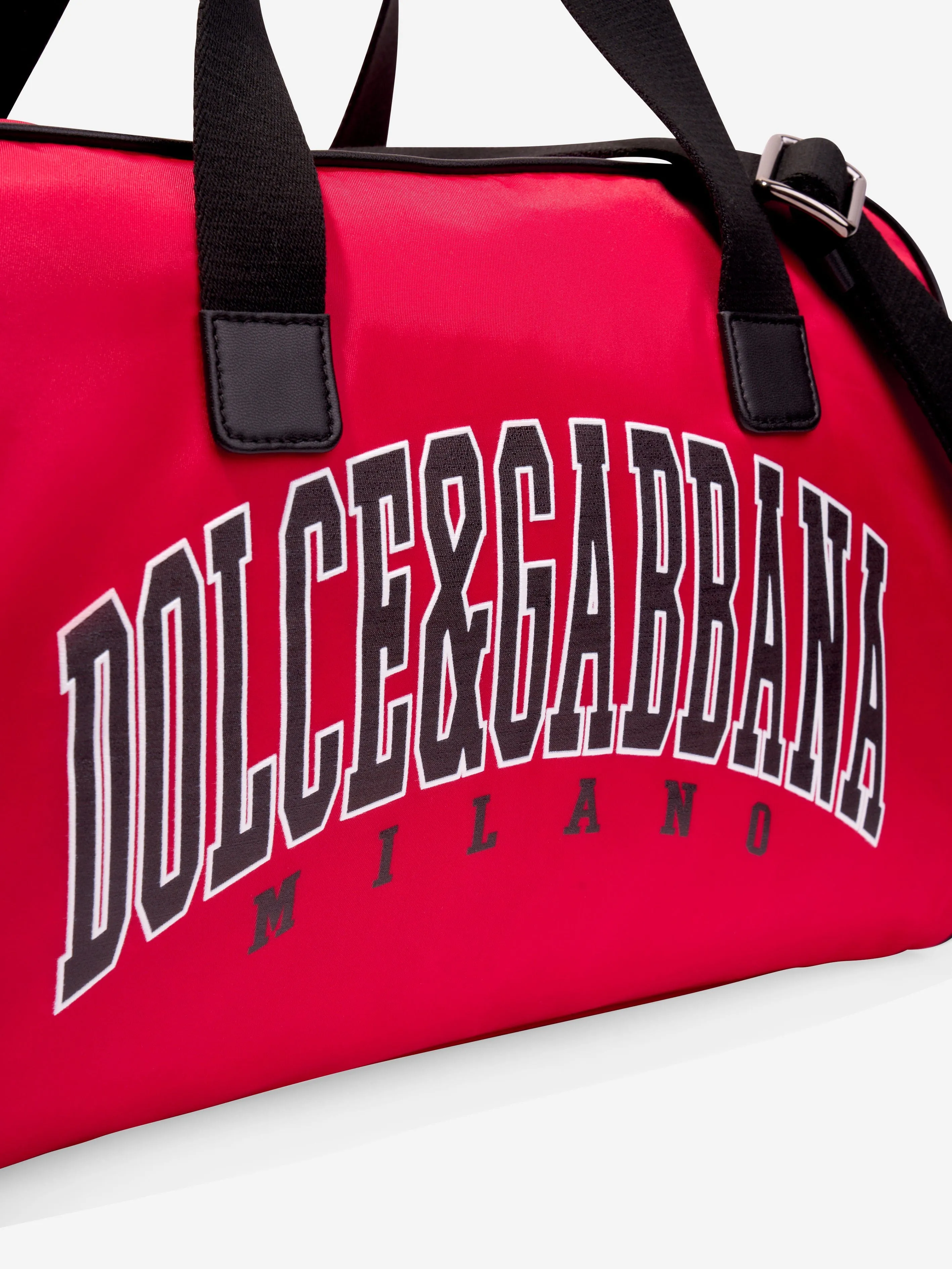 Dolce & Gabbana Boys Milano Logo Duffle Bag in Red