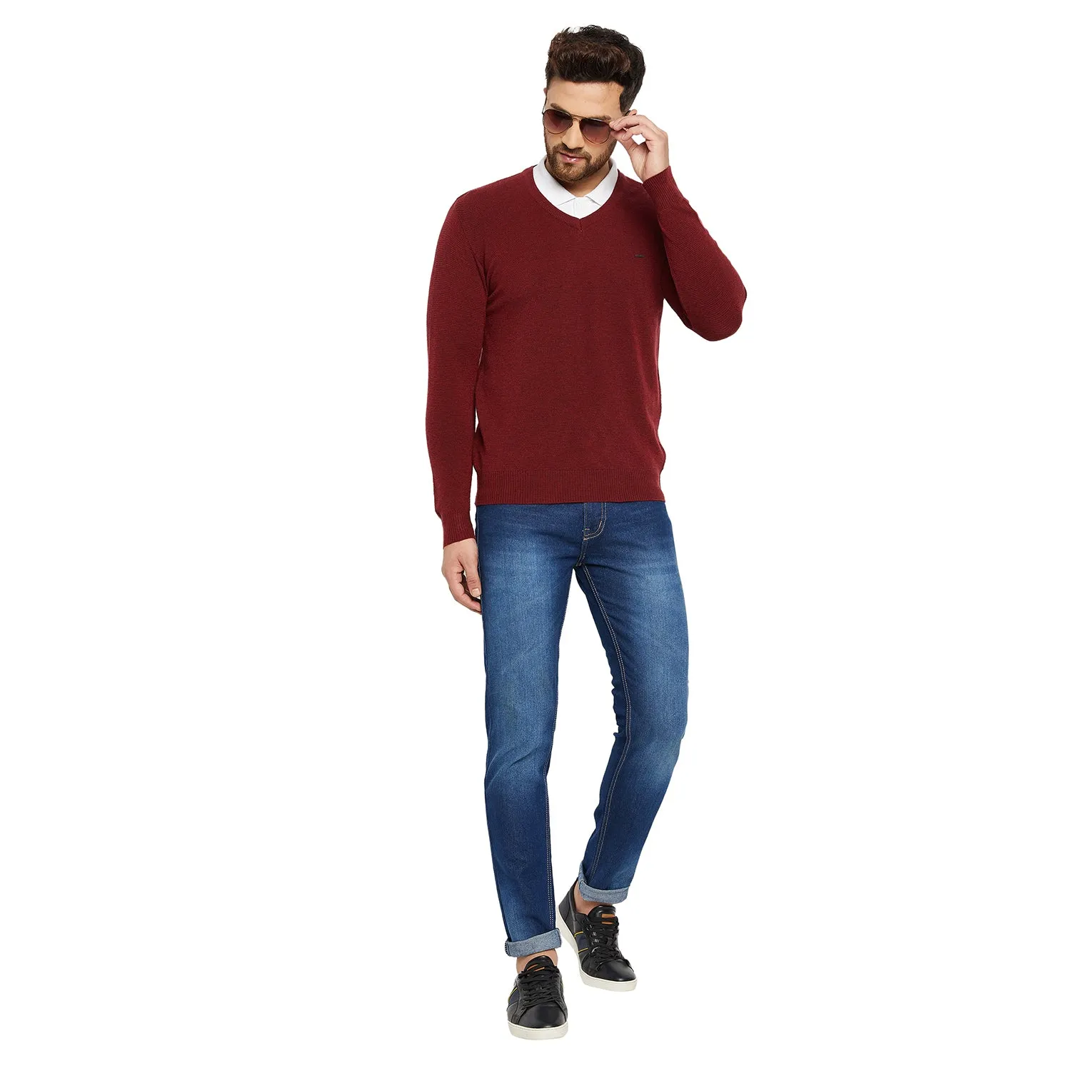 Duke Stardust Men V Neck Sweater (SDS675)