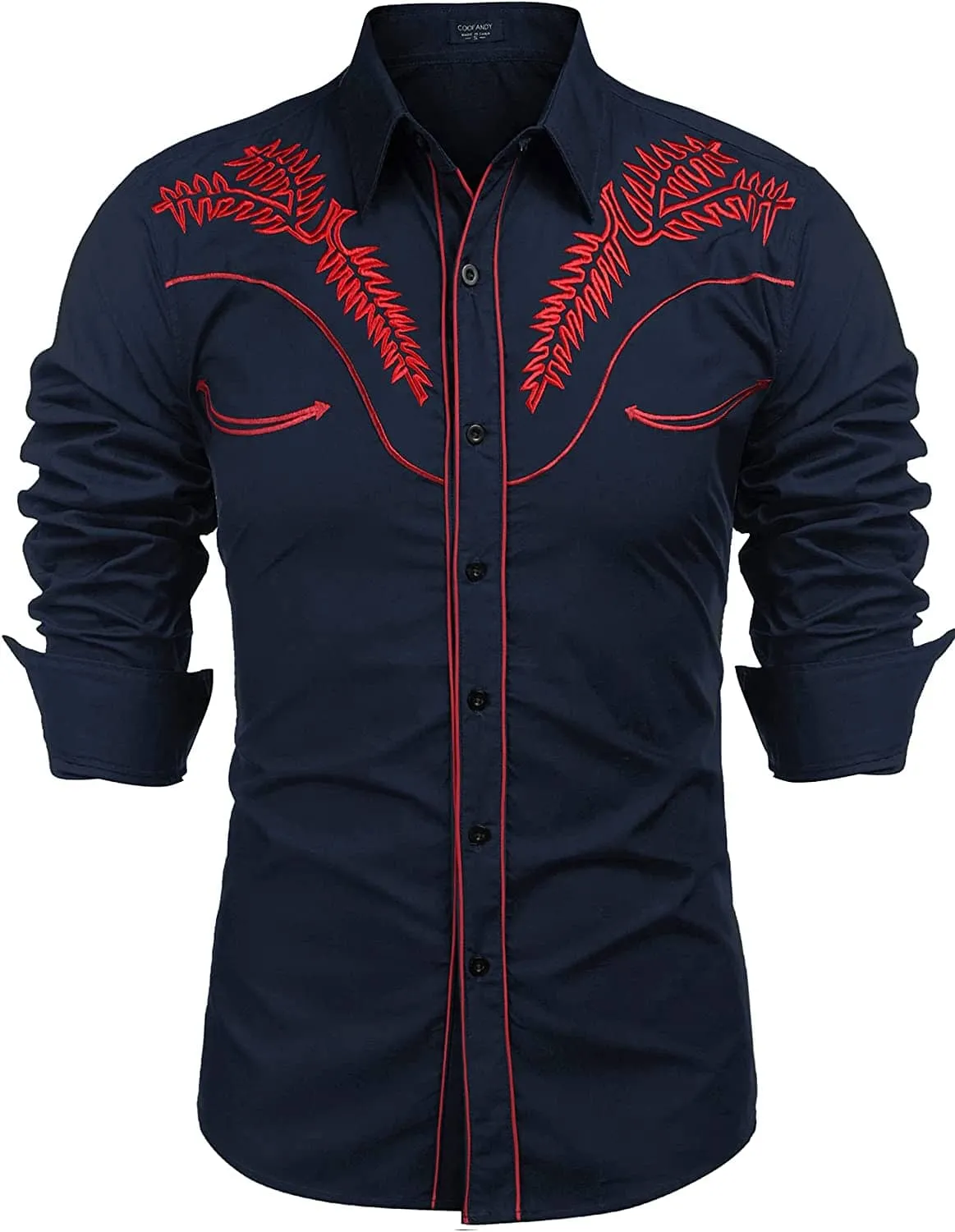 Embroidered Cowboy Button Down Shirt (US Only)