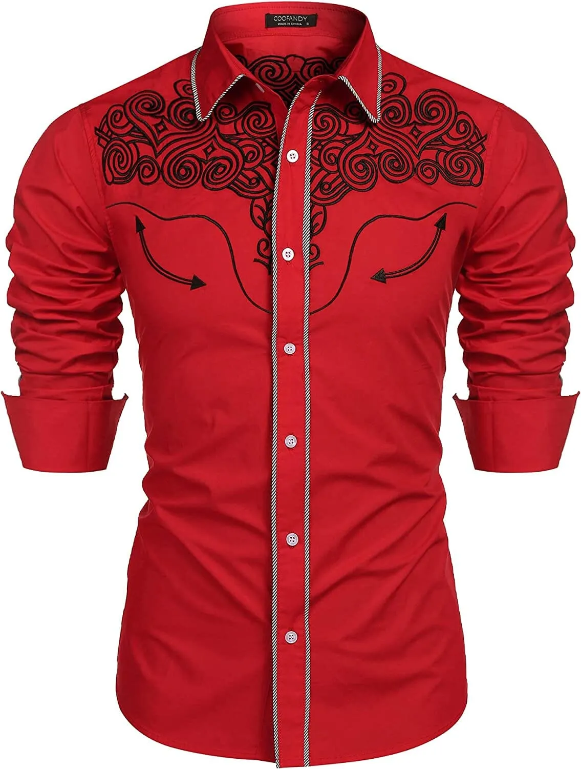 Embroidered Cowboy Button Down Shirt (US Only)