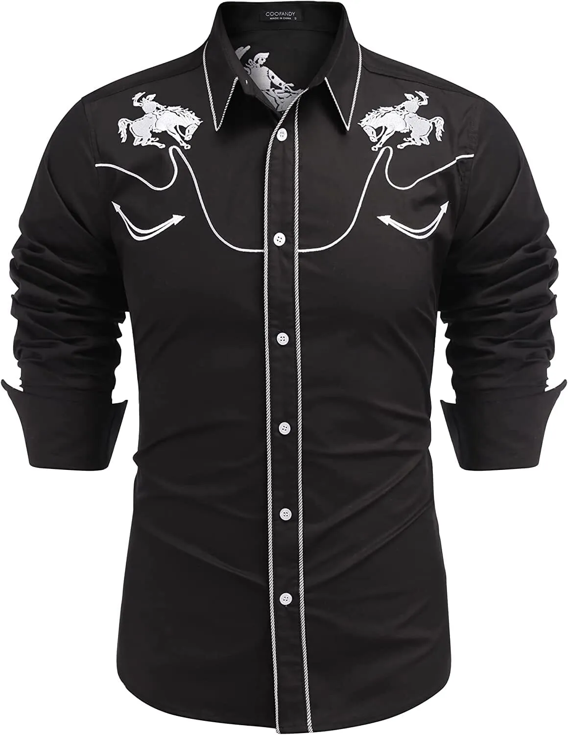 Embroidered Cowboy Button Down Shirt (US Only)