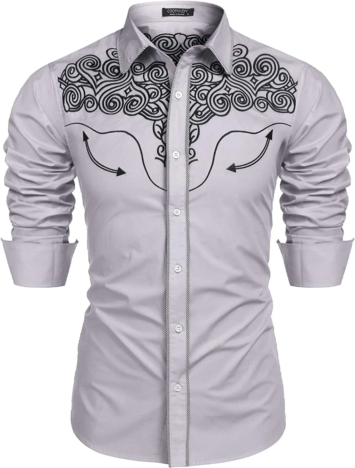 Embroidered Cowboy Button Down Shirt (US Only)