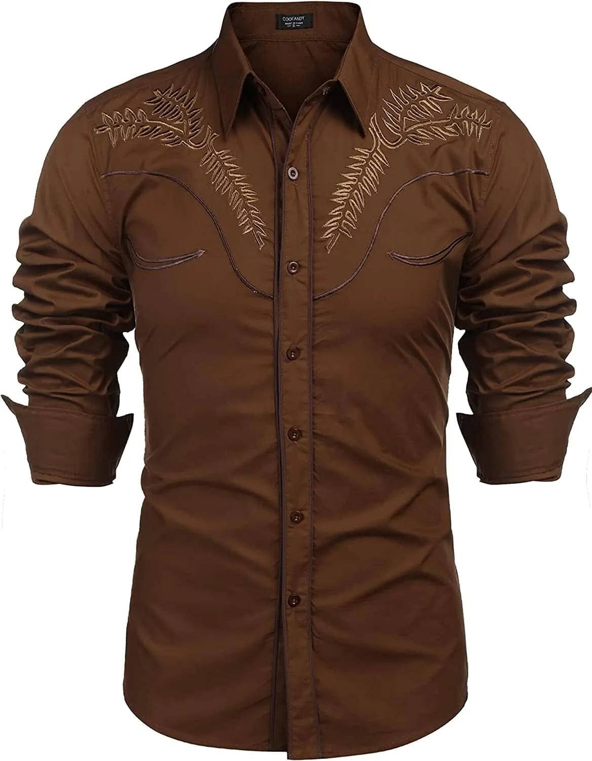 Embroidered Cowboy Button Down Shirt (US Only)