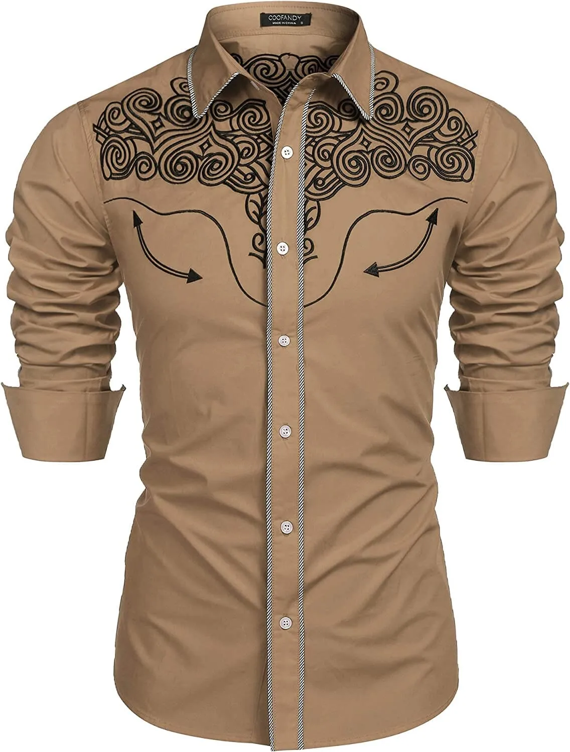 Embroidered Cowboy Button Down Shirt (US Only)