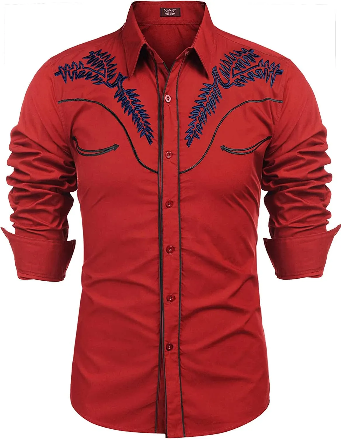 Embroidered Cowboy Button Down Shirt (US Only)