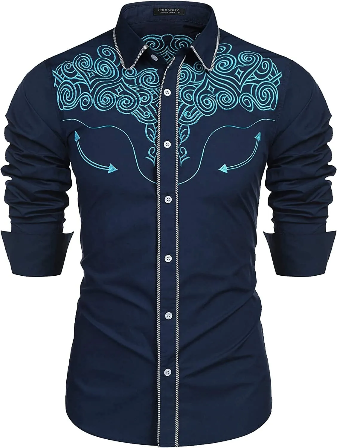 Embroidered Cowboy Button Down Shirt (US Only)