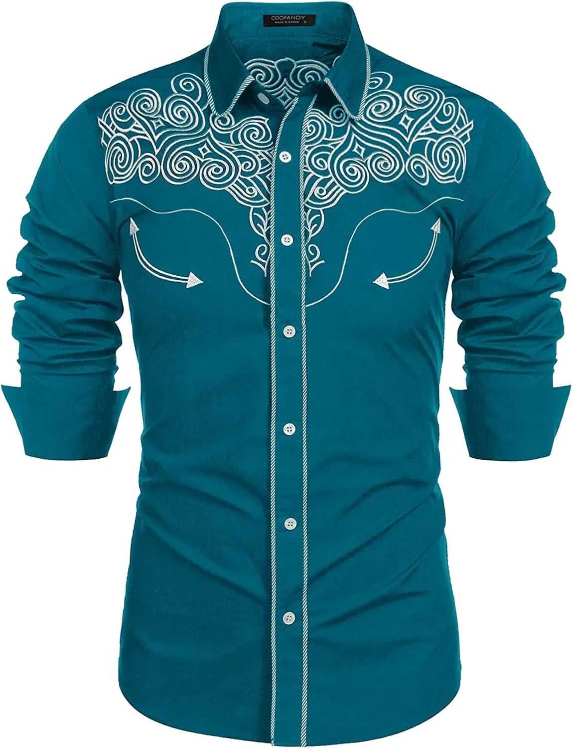 Embroidered Cowboy Button Down Shirt (US Only)