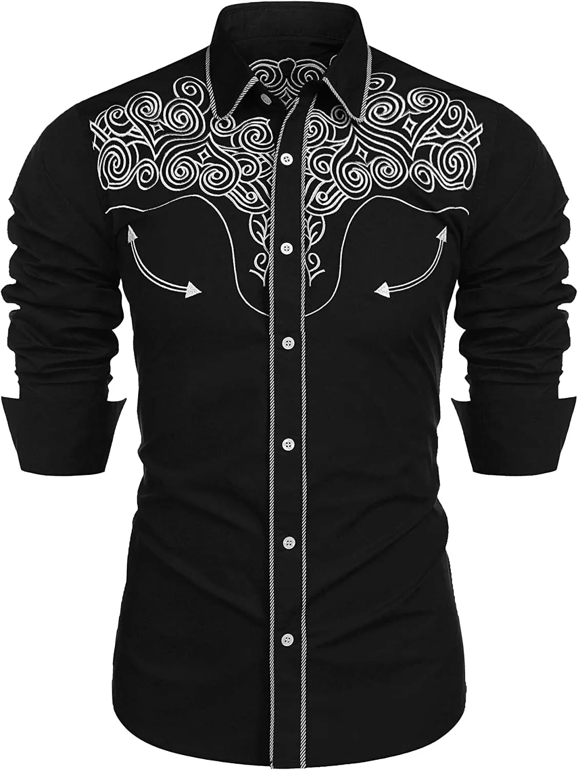 Embroidered Cowboy Button Down Shirt (US Only)