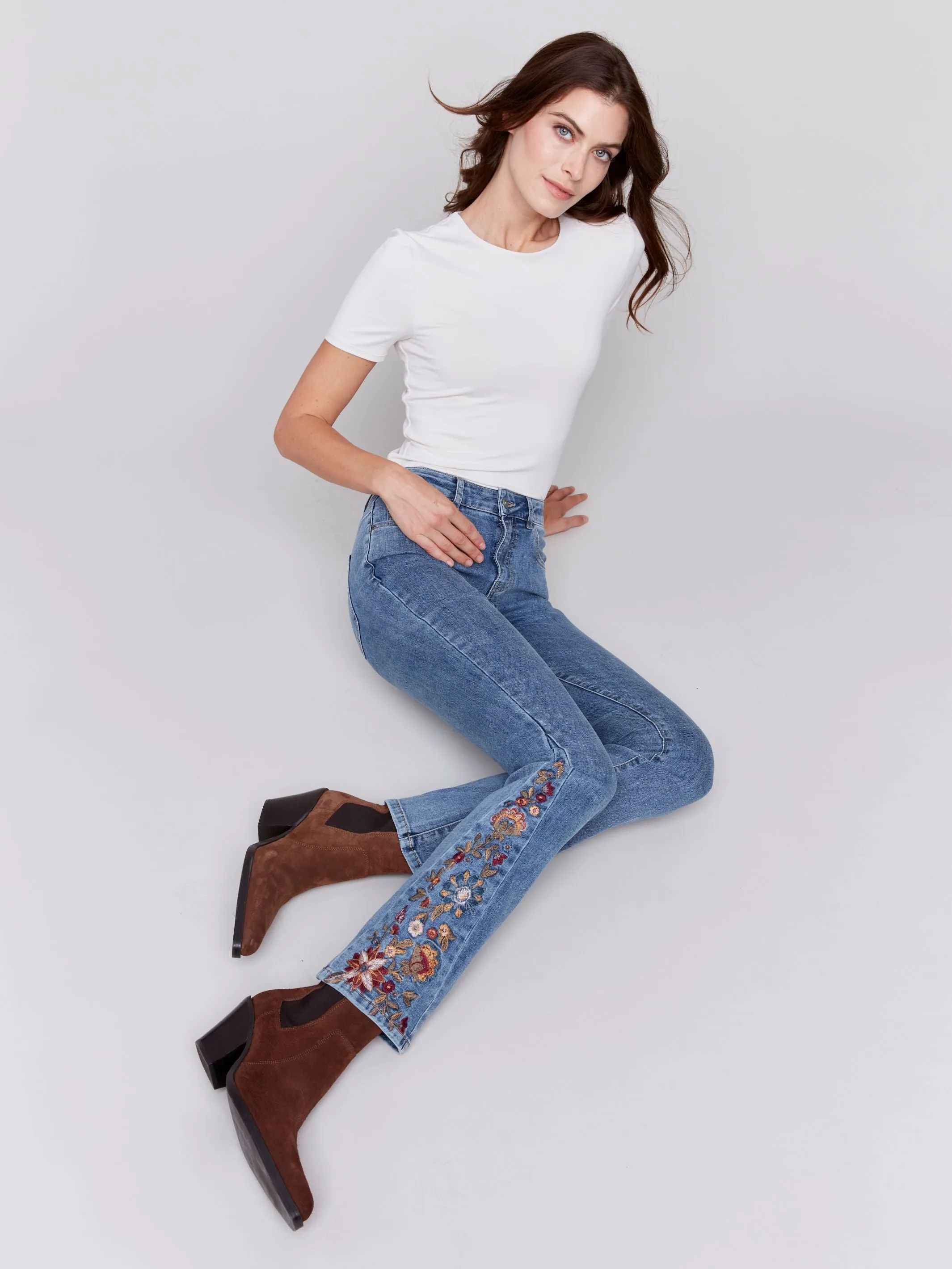 Embroidered Insert Jean