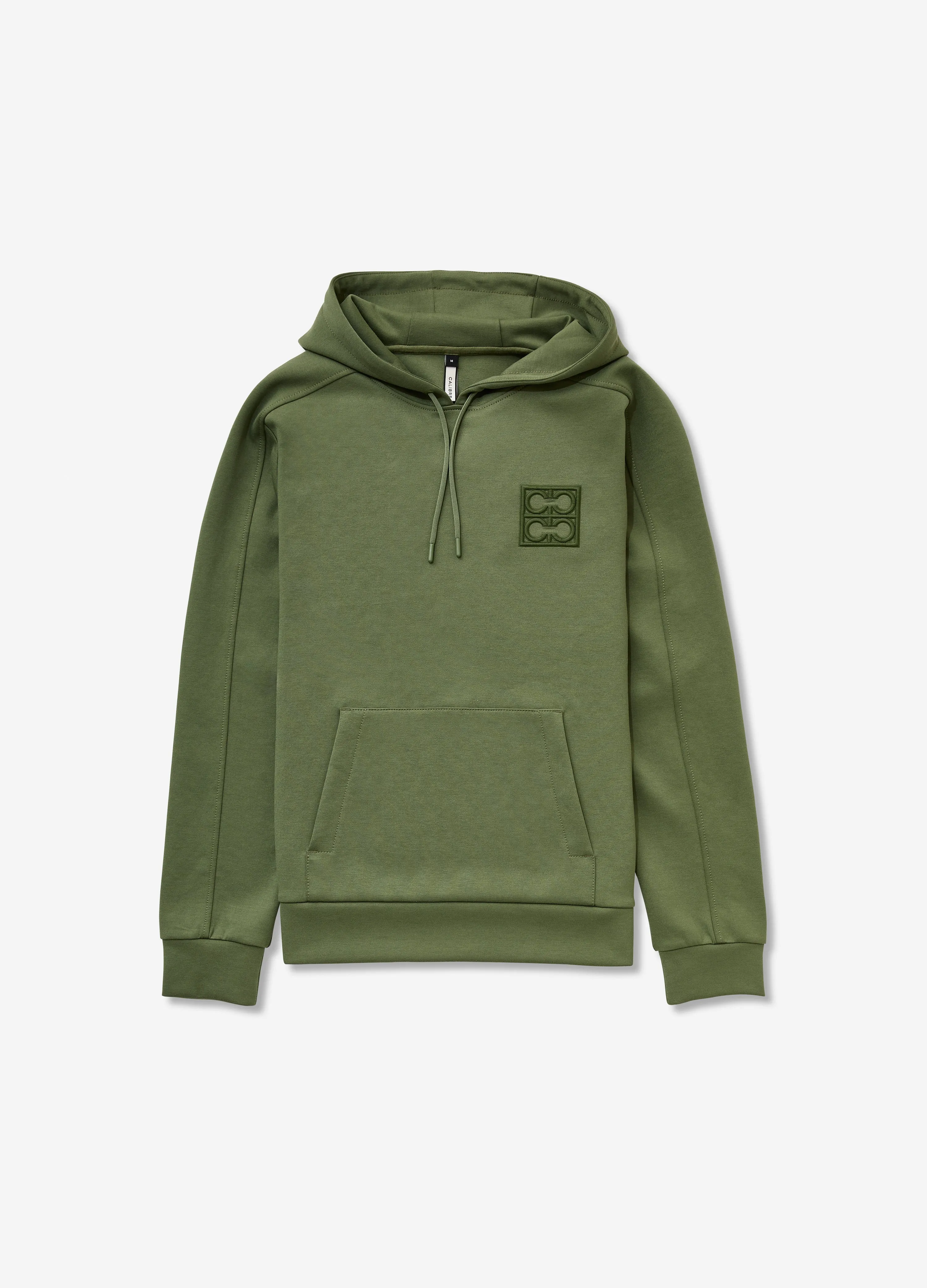 Embroidered Neoprene Hoodie Grass Green