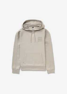 Embroidered Neoprene Hoodie Warm Grey