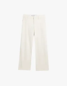 Frank & Eileen Westport The Italian Wide Leg Chinos in Chalk (Italian Performance Twill)