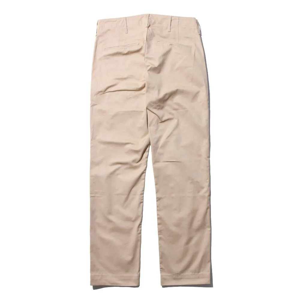 Full Count Tapered Chino Trousers Beige