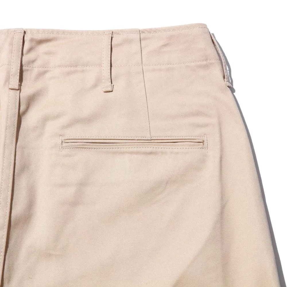 Full Count Tapered Chino Trousers Beige