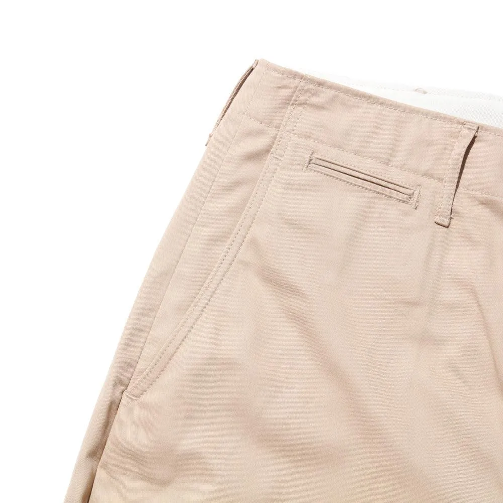 Full Count Tapered Chino Trousers Beige