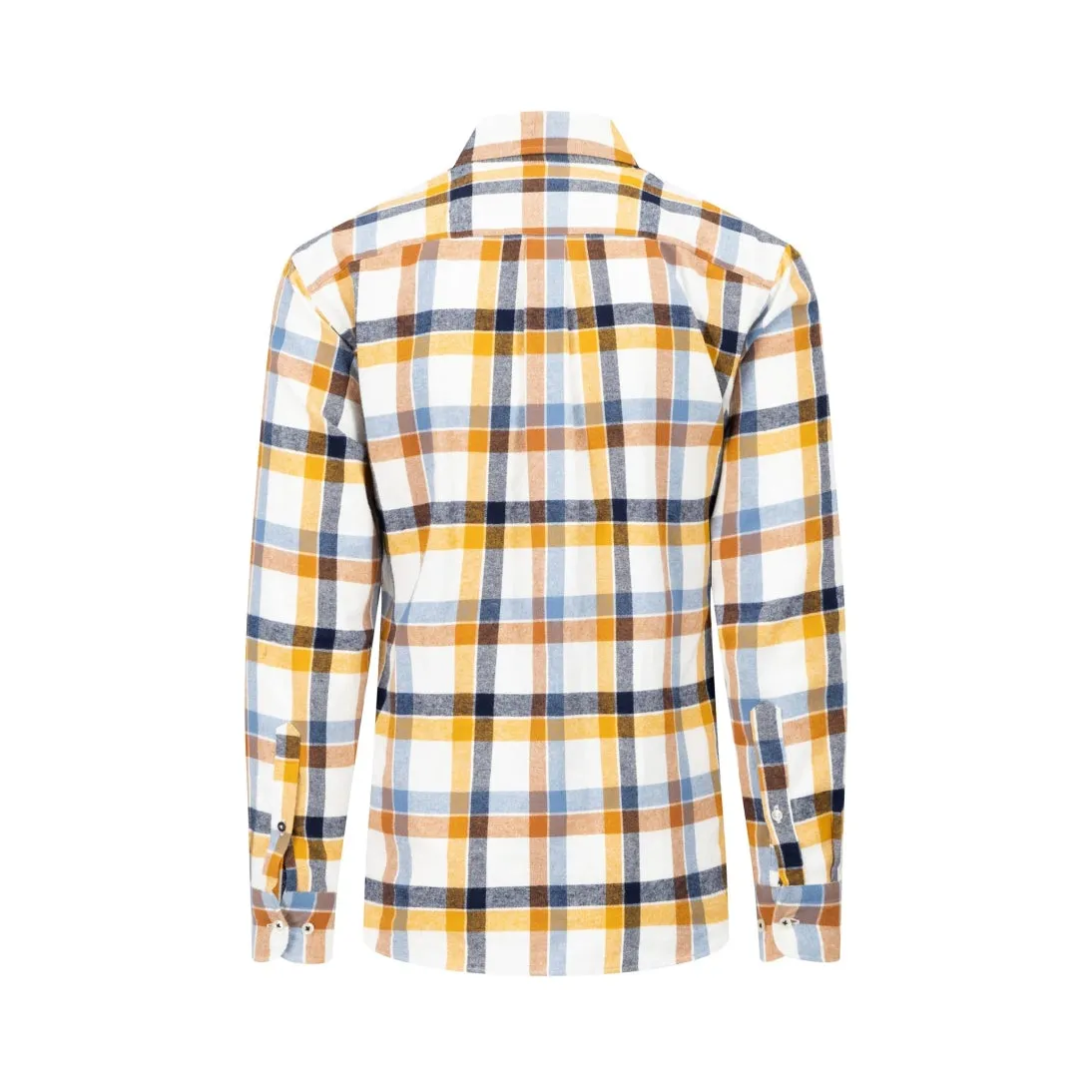 Fynch-Hatton Checked Flannel Shirt 14106030 New Dijon