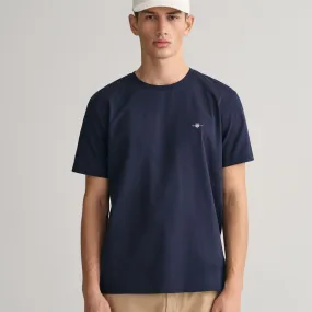 GANT Regular Fit Shield T-Shirt in Evening Blue