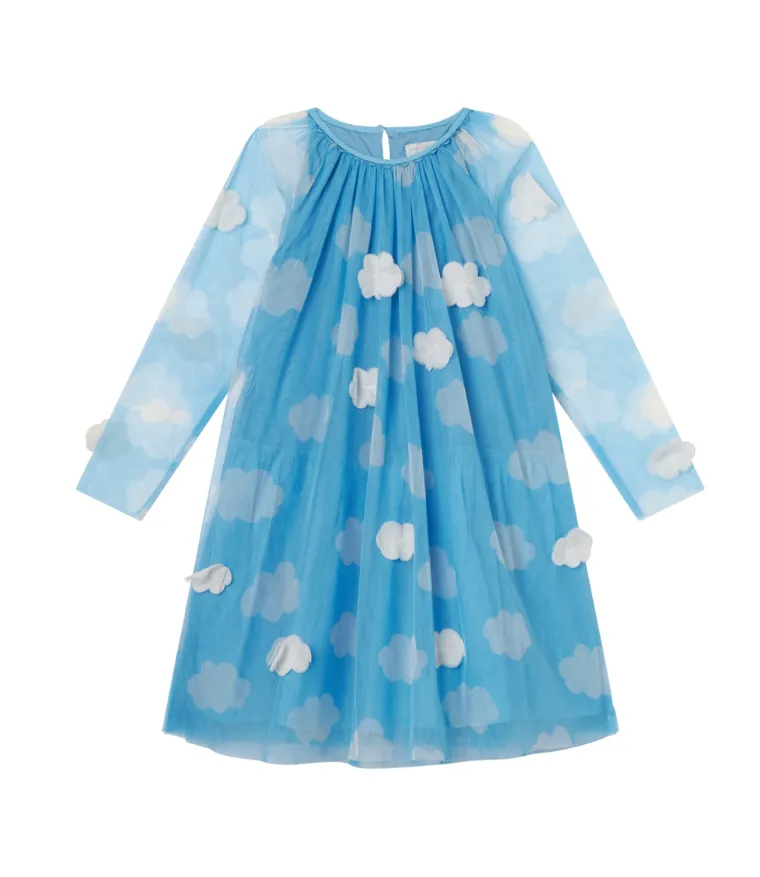 Girl Cloud Tulle Dress w/ 3D details